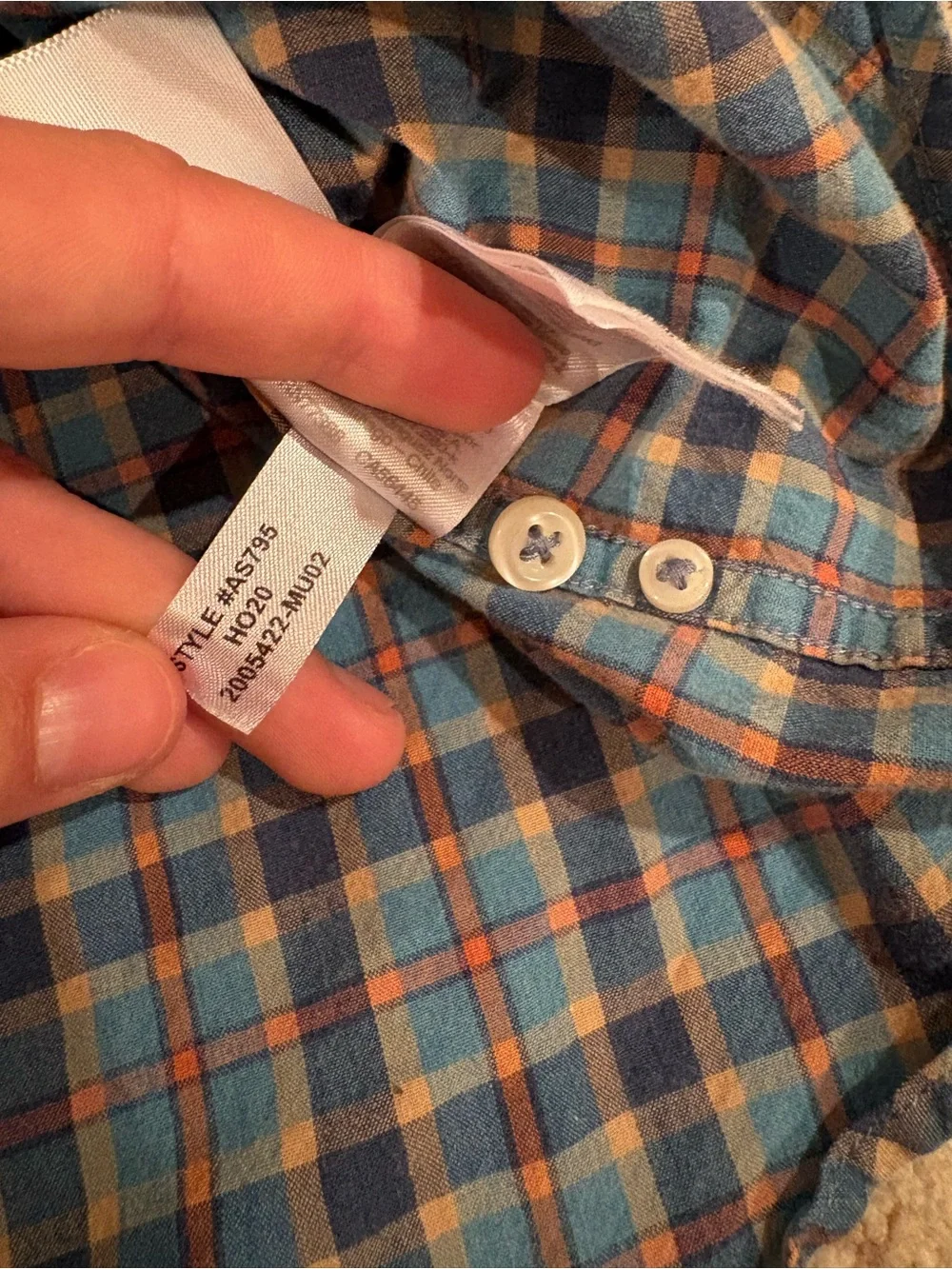 J.Crew Men’s Classic L Plaid Long Sleeve Button-Down Shirt Organic Cotton Blue